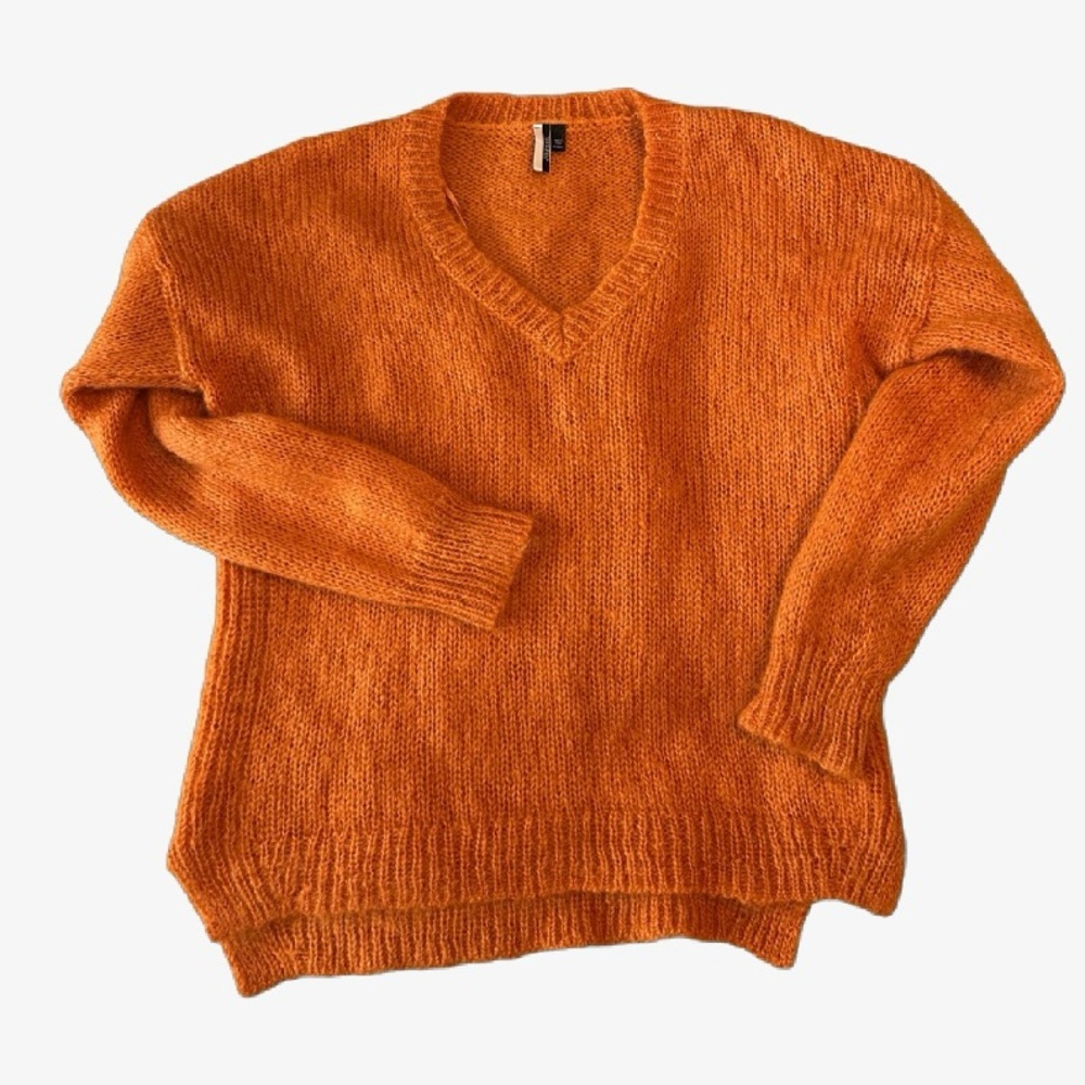 Orange Topshop Mohair Knit Sweater M
